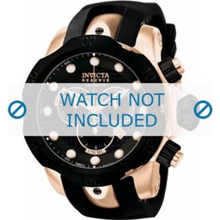 👉 Horlogeband zwart silicoon geen stiksel speciale pinbevestiging Invicta 0361 Reserve 26mm 8719217072572