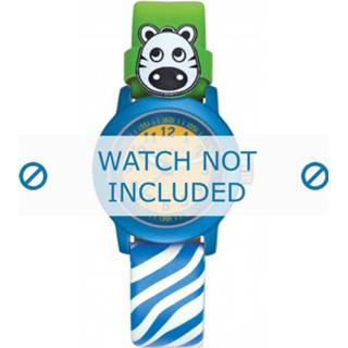 👉 Horlogeband blauw leder geen stiksel pushpinbevestiging Esprit ES106414-40BLGR 8719217065277