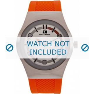 👉 Horlogeband oranje rubber geen stiksel pushpinbevestiging onbekend Hugo Boss HB-155-1-14-2390 / HO1512693 8719217031401