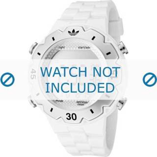👉 Horlogeband wit zwart silicoon Adidas ADH1768 16mm