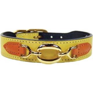 👉 Rose geel Hartman and Dog Collar plated fittings Canary Yellow