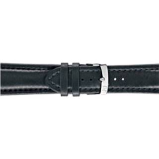👉 Horlogeband zwart leder glad standaard stiksel pushpinbevestiging Morellato Wide U4026A37019CR26 / PMU019WIDE26 26mm + 8033288530190