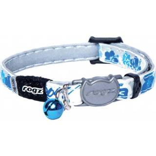 👉 Blauw Rogz Cat Collar GlowCat Blue Floral