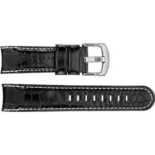 👉 Horlogeband wit zilver leder stiksel pushpinbevestiging TW Steel TWB112L 24mm + 8719217067660