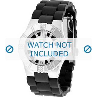 👉 Horlogeband zwart rubber geen stiksel speciale pinbevestiging onbekend Guess 80332L1 8719217030534