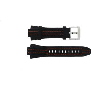 👉 Horlogeband zwart oranje leder Seiko 7L22-0AD0 15mm + stiksel 8719217014060