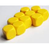 👉 Blanco dobbelsteen geel stuks nederlands dobbelstenen 16mm (10 stuks)