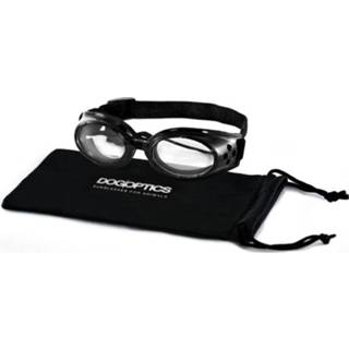 👉 Zonne bril zwart Dogoptics Dog Sunglasses Ibiza Black Frame Clear Lens