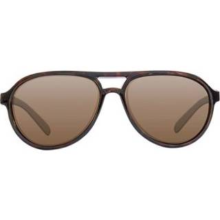 👉 Zonnebril bruin kunststof Korda Sunglasses Aviator | Tortoise Frame / Brown Lens