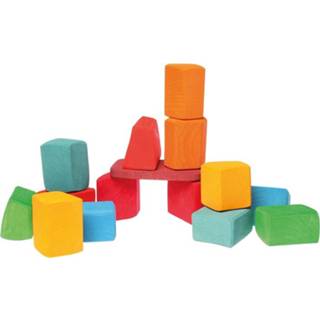 👉 Houten blok blokken gekleurd