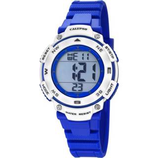 Digitale horloge blauw grijs Calypso K5669/7 digitaal 100 meter blauw/