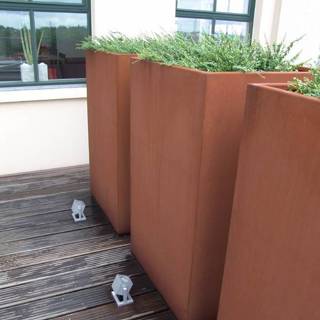 👉 Plantenbak corten staal vierkant onbehandeld bruin Andes cortenstaal 80x80x60 cm