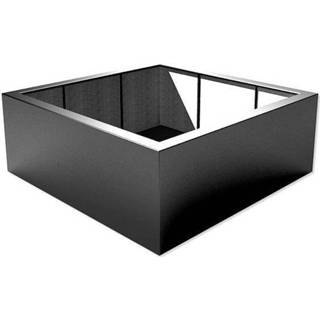 👉 Plantenbak zijdeglans vierkant zwartgrijs polyester gewapend Buxus 160x160x60 cm