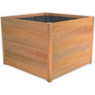 Sevilla 100 houten bloembak hout vierkant onbehandeld Houten bloembak hout vierkant onbehandeld Sevilla 100x100x74 cm