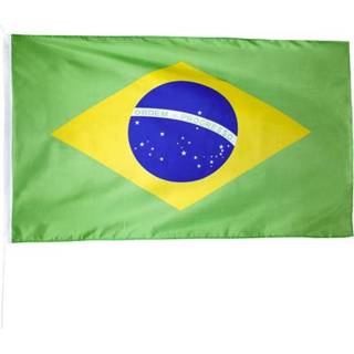 👉 Vlag polyester large active Brazilië (90 x 150 cm) 8712026444004