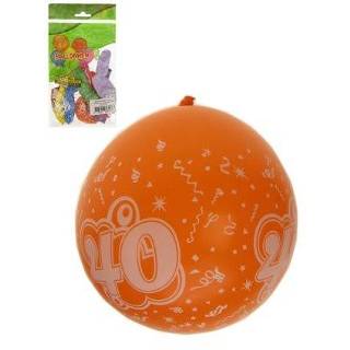 👉 Ballon large active Ballonnen 8 stuks met cijfer 40 full printed 8713647906407