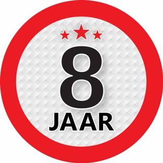 👉 Active small Kleine leeftijd versiering sticker 8 jaar