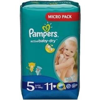 👉 Pamper 5 medium baby's Pampers Baby Luiers - Active Dry Maat 11 stuks 4015400647577
