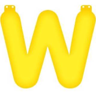 👉 Small geel Opblaasbare letter W