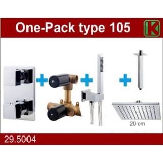 👉 Wiesbaden one-pack inbouwthermostaatset vierk.type 105 (20cm) 8718858071326