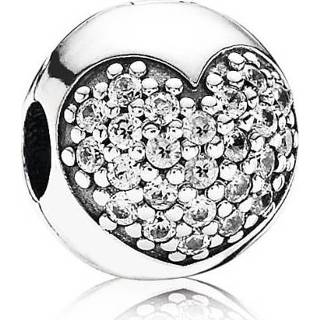 👉 Zilveren hart witte Pandora clip-stopper zilver met steentjes 791053CZ 5700302133578