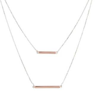 👉 Zilveren Love Notes Ketting 'City' 43-47 cm met rosé bar 102.0571.47 8712121595670