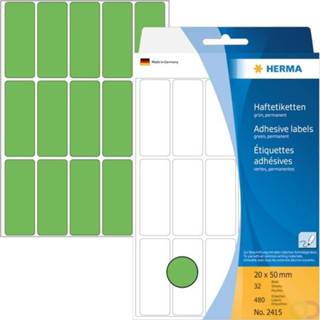 👉 Etiket groen papier Universele etiketten Herma 2415 20x50 mm mat voor handmatige opschriften 480 st. 4008705024150