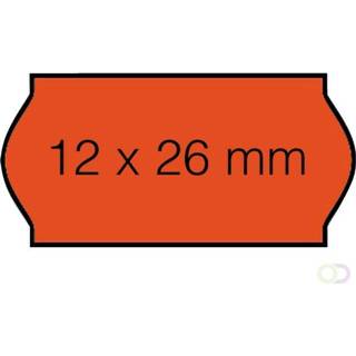 Open-Data Prijsetiket C6 permanent fluor rood Prijsetiket rood 12x26mm Open-Data C6 permanent fluor 8712453028143
