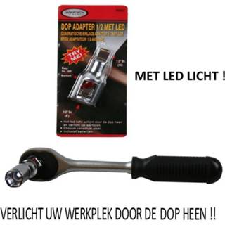 👉 Batterij Hofftech Dop Adapter 1/2' Met Led + Batterijen