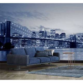 👉 Foto behang Vlies fotobehang Skyline Brooklyn Bridge