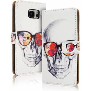 👉 Portemonnee Blackmoon Skull gekleurde bril iPhone 6 hoesje 8701077812306