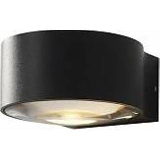 👉 Wand lamp aluminium zwart Wandlamp LED Hudson IP54