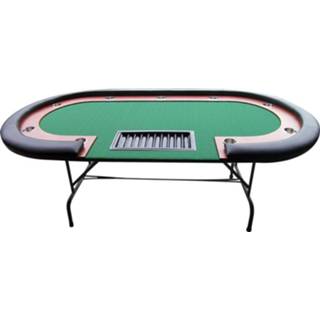 👉 Zwart Pokertable Buffalo High Roller 210x105cm black