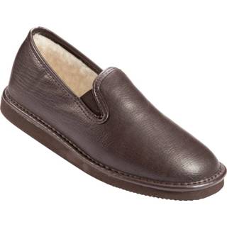 👉 Pantof fels bruin Pantoffel wollen voering,bruin