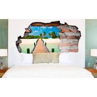 👉 Muur sticker 3D Muursticker Tropisch paradijs