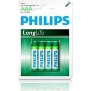 👉 Batterij active Philips R03 Longlife AAA 4 Stuks 8711500809995