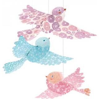 👉 Knutselpakket Djeco - hangende vogeltjes met glitter