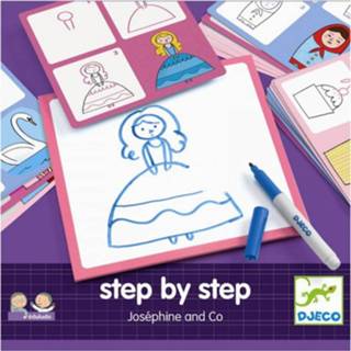 👉 Active Djeco tekenkaarten step by prinsessen 3070900083202