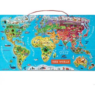 👉 Wereldkaart Janod magneetpuzzel (92st) - leverbaar begin juni