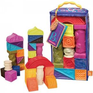 👉 Houten blok active B toys rubberen abc dieren blokken