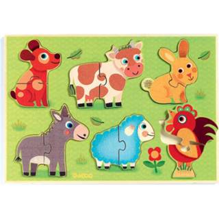 👉 Puzzel Djeco boerderijdieren (6x2st)