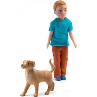👉 Poppenhuis jongens Djeco jongen xavier met hond