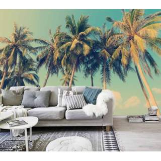 👉 Foto behang Vlies fotobehang Tropische palmbomen