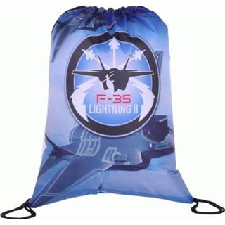 Blauw Drawstring bag F-35