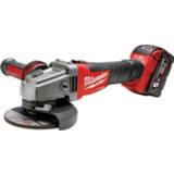 👉 Haakse slijper m Milwaukee M18 CAG115X-502X 18V Li-Ion Accu set (2x 5.0Ah accu) in HD BOX - 115mm koolborstelloos schuifschakelaar 4002395263462