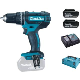 👉 Active Makita DHP482RFJ 18V Li-Ion accu klopboor-/schroefmachine set (2x 3.0Ah accu) in Mbox