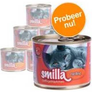 Katten voer probeerpakketten Smilla Gevogeltepannetje Probeerpakket Kattenvoer - 6 x 200 g met 4 Verschillende Smaken