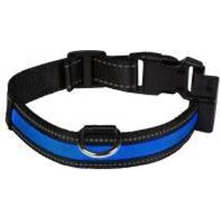 👉 LED-ring m blauw Eyenimal LED-Lichthalsband - M: 44 56 cm halsomvang, B 25 mm
