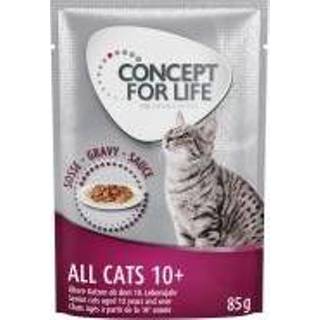 👉 Katten voer 24 x 85 g Concept for Life All Cats 10+ - in Saus Kattenvoer