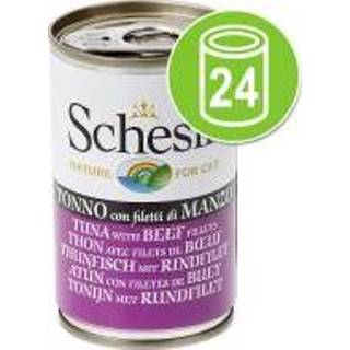 👉 Katten voer 24 x 140 g Schesir Kipfilet met Ham in Gelei Voordeelpakket Kattenvoer